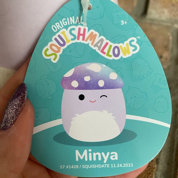 BNWT 7” Minya Mushroom Squishmallow 💜 - Picture 2 of 2